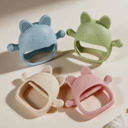 Baby Teether Chick Gloves Teether Silicone Anti-eating Hand Molar Stick Massage Gums Baby Anti-biting Teether Baby Accessories