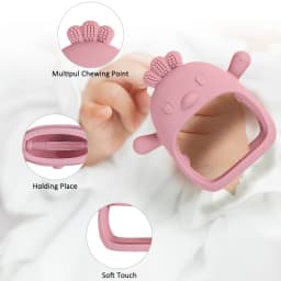 Baby Teether Chick Gloves Teether Silicone Anti-eating Hand Molar Stick Massage Gums Baby Anti-biting Teether Baby Accessories