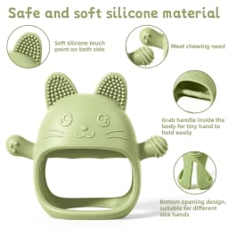Baby Teether Chick Gloves Teether Silicone Anti-eating Hand Molar Stick Massage Gums Baby Anti-biting Teether Baby Accessories