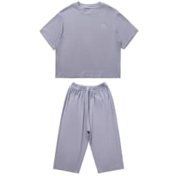 Summer Minimalist Boy Home Clothes Solid Color Loose and Comfortable Lightweight Sleepwear Casual Two-piece Set for Adults