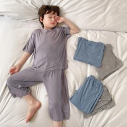 Summer Minimalist Boy Home Clothes Solid Color Loose and Comfortable Lightweight Sleepwear Casual Two-piece Set for Adults