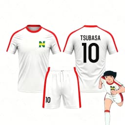 Piece Outfit Children Tracksuit Captain Tsubasa Football No.10 Print T Shirt Can Choose T-Shirts Or Shorts Kids Adult Clothes