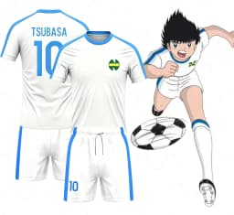 Piece Outfit Children Tracksuit Captain Tsubasa Football No.10 Print T Shirt Can Choose T-Shirts Or Shorts Kids Adult Clothes