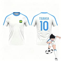 Piece Outfit Children Tracksuit Captain Tsubasa Football No.10 Print T Shirt Can Choose T-Shirts Or Shorts Kids Adult Clothes