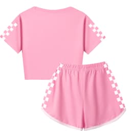 Girls T Shirt Katseye Beautiful Chaos T-shirt And Shorts Clothes Set Outfit Tee Gift for Kids Graphic Short Sleeve Shirt Summer
