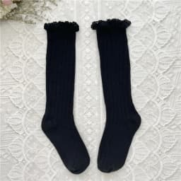 Ruffle Girls Knee High Socks Baby Kids Toddlers Long Soft Cotton Sock Lace Flower Children School Uniform Socks For 0-8Years