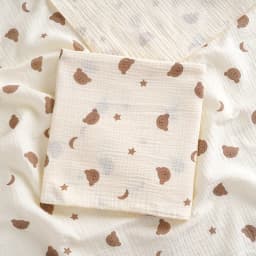 Cotton Muslin Cute Cartoon Printing Baby Swaddle Blanket Soft Breathable Newborn Baby Receiving Blanket For Infant Boys Girls