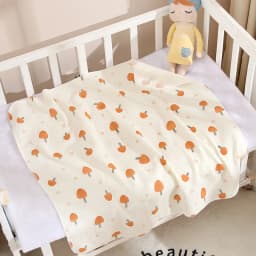 Cotton Muslin Cute Cartoon Printing Baby Swaddle Blanket Soft Breathable Newborn Baby Receiving Blanket For Infant Boys Girls