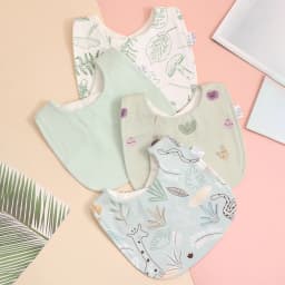 4pcs Cotton Soft Baby Adjustable Bibs Infant Bib Newborn Burp Cloths Bandana Scarf for Kids Boy Girls Feeding Saliva Towel