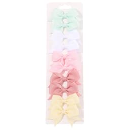 10Pcs/Set New Cute Ribbon Bowknot Hair Clips for Kids Handmade Nylon Bows Hairpin Barrettes Headwear Baby Girls Hair Accessories