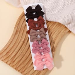 10Pcs/Set New Cute Ribbon Bowknot Hair Clips for Kids Handmade Nylon Bows Hairpin Barrettes Headwear Baby Girls Hair Accessories