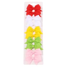 10Pcs/Set New Cute Ribbon Bowknot Hair Clips for Kids Handmade Nylon Bows Hairpin Barrettes Headwear Baby Girls Hair Accessories