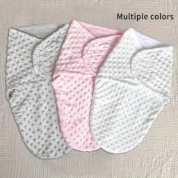 1Pc Baby Dotted Swaddle Blanket, Newborn Anti-Startle Swaddle, 3D Dotted Fleece Swaddle Wrap, Soft Touch for Sleep Aid, Warm and Skin-Friendly Soothing Newborn Sleeping Bag