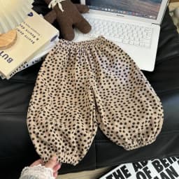 Dot Mid Waist Harem Children Trousers 1pcs Boy Girl Winter Autumn Corduroy Kids Pants