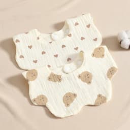 4Pcs Ultra-Soft and Comfortable Baby Bibs, Suitable for Ages 0-3, with Snap Button Design, Washable-Machine Washable, Newborn Gauze Drool Bibs-Waterproof Spit-Up Bibs for Babies, Ultra-Soft Autumn and Winter Bibs, Perfect Baby Shower Gift.