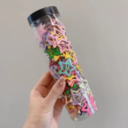 Star Hair Clips for Girls – Colorful Drip Paint BB Clips, Cute Kids Hair Accessories with Glossy Finish Hair Pins and Clips