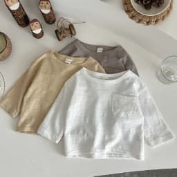 Spring/Autumn Baby T-shirt Pure Cotton Infant Girls Solid Color Tee Loose Thin Comfortable Toddler Cothes Boys Tops 0-3Y