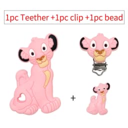 3pcs/set Silicone Cartoon Teether Nipple Clip Beads DIY Pacifier Chain Clips Beads Present Jewelry Accessories