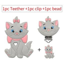 3pcs/set Silicone Cartoon Teether Nipple Clip Beads DIY Pacifier Chain Clips Beads Present Jewelry Accessories