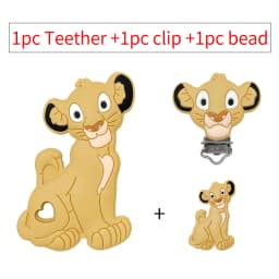 3pcs/set Silicone Cartoon Teether Nipple Clip Beads DIY Pacifier Chain Clips Beads Present Jewelry Accessories