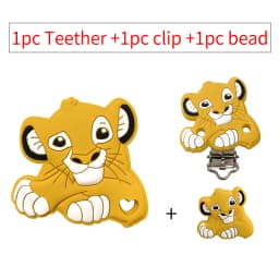 3pcs/set Silicone Cartoon Teether Nipple Clip Beads DIY Pacifier Chain Clips Beads Present Jewelry Accessories