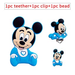 3pcs/set Silicone Cartoon Teether Nipple Clip Beads DIY Pacifier Chain Clips Beads Present Jewelry Accessories