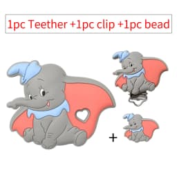 3pcs/set Silicone Cartoon Teether Nipple Clip Beads DIY Pacifier Chain Clips Beads Present Jewelry Accessories