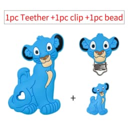 3pcs/set Silicone Cartoon Teether Nipple Clip Beads DIY Pacifier Chain Clips Beads Present Jewelry Accessories