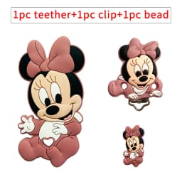3pcs/set Silicone Cartoon Teether Nipple Clip Beads DIY Pacifier Chain Clips Beads Present Jewelry Accessories