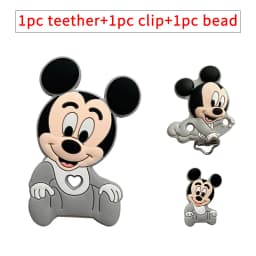 3pcs/set Silicone Cartoon Teether Nipple Clip Beads DIY Pacifier Chain Clips Beads Present Jewelry Accessories