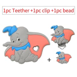 3pcs/set Silicone Cartoon Teether Nipple Clip Beads DIY Pacifier Chain Clips Beads Present Jewelry Accessories