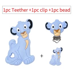 3pcs/set Silicone Cartoon Teether Nipple Clip Beads DIY Pacifier Chain Clips Beads Present Jewelry Accessories
