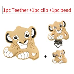 3pcs/set Silicone Cartoon Teether Nipple Clip Beads DIY Pacifier Chain Clips Beads Present Jewelry Accessories