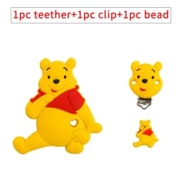 3pcs/set Silicone Cartoon Teether Nipple Clip Beads DIY Pacifier Chain Clips Beads Present Jewelry Accessories