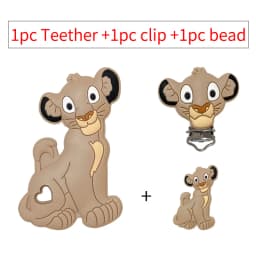 3pcs/set Silicone Cartoon Teether Nipple Clip Beads DIY Pacifier Chain Clips Beads Present Jewelry Accessories