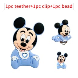 3pcs/set Silicone Cartoon Teether Nipple Clip Beads DIY Pacifier Chain Clips Beads Present Jewelry Accessories