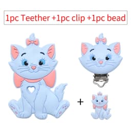 3pcs/set Silicone Cartoon Teether Nipple Clip Beads DIY Pacifier Chain Clips Beads Present Jewelry Accessories