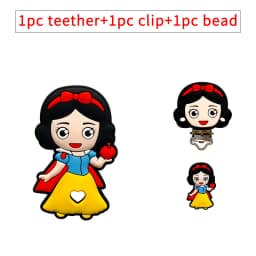 3pcs/set Silicone Cartoon Teether Nipple Clip Beads DIY Pacifier Chain Clips Beads Present Jewelry Accessories
