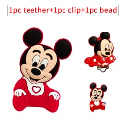3pcs/set Silicone Cartoon Teether Nipple Clip Beads DIY Pacifier Chain Clips Beads Present Jewelry Accessories