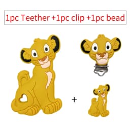 3pcs/set Silicone Cartoon Teether Nipple Clip Beads DIY Pacifier Chain Clips Beads Present Jewelry Accessories