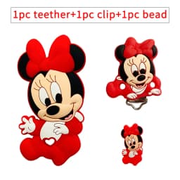 3pcs/set Silicone Cartoon Teether Nipple Clip Beads DIY Pacifier Chain Clips Beads Present Jewelry Accessories