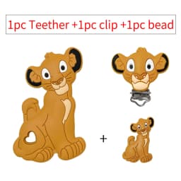 3pcs/set Silicone Cartoon Teether Nipple Clip Beads DIY Pacifier Chain Clips Beads Present Jewelry Accessories