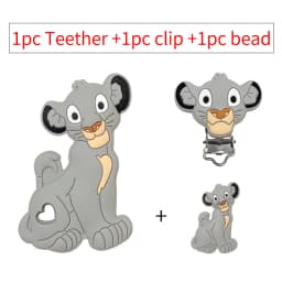 3pcs/set Silicone Cartoon Teether Nipple Clip Beads DIY Pacifier Chain Clips Beads Present Jewelry Accessories