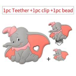 3pcs/set Silicone Cartoon Teether Nipple Clip Beads DIY Pacifier Chain Clips Beads Present Jewelry Accessories