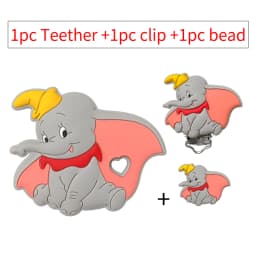 3pcs/set Silicone Cartoon Teether Nipple Clip Beads DIY Pacifier Chain Clips Beads Present Jewelry Accessories