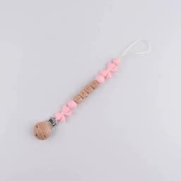 Customizable Name Baby Pacifier Chain Food Grade Bowtie Silicone Anti-drop Clip Teething Toy Lanyard for Newborn