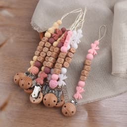 Customizable Name Baby Pacifier Chain Food Grade Bowtie Silicone Anti-drop Clip Teething Toy Lanyard for Newborn