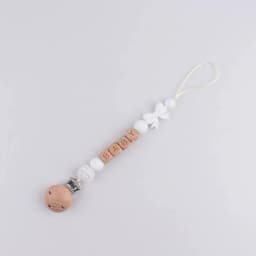 Customizable Name Baby Pacifier Chain Food Grade Bowtie Silicone Anti-drop Clip Teething Toy Lanyard for Newborn