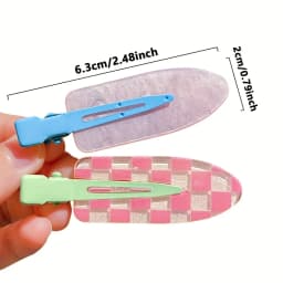 12 Pieces of Multi-Color Colorful Hair Clips with Side Bangs, Duckbill Clips for Flyaway Hair, Sweet Girl's Simple Hair Clips