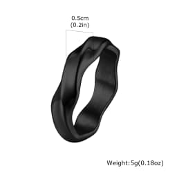 Simple Stainless Steel Mobius Band Rings for Men,Silver Gold Black Grey Color Love Eternity Couple Ring,Punk Jewelry